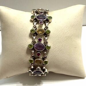 Nicky Butler Sterling Silver Multi Gemstone Bracelet